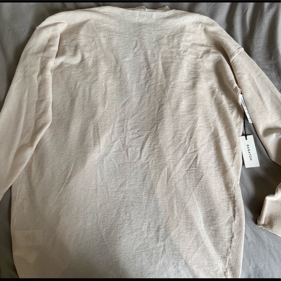 New Aritzia Babaton Beige White Lucida Summer Mesh Cardigan xxs 2xs 0 00 - Picture 5 of 7